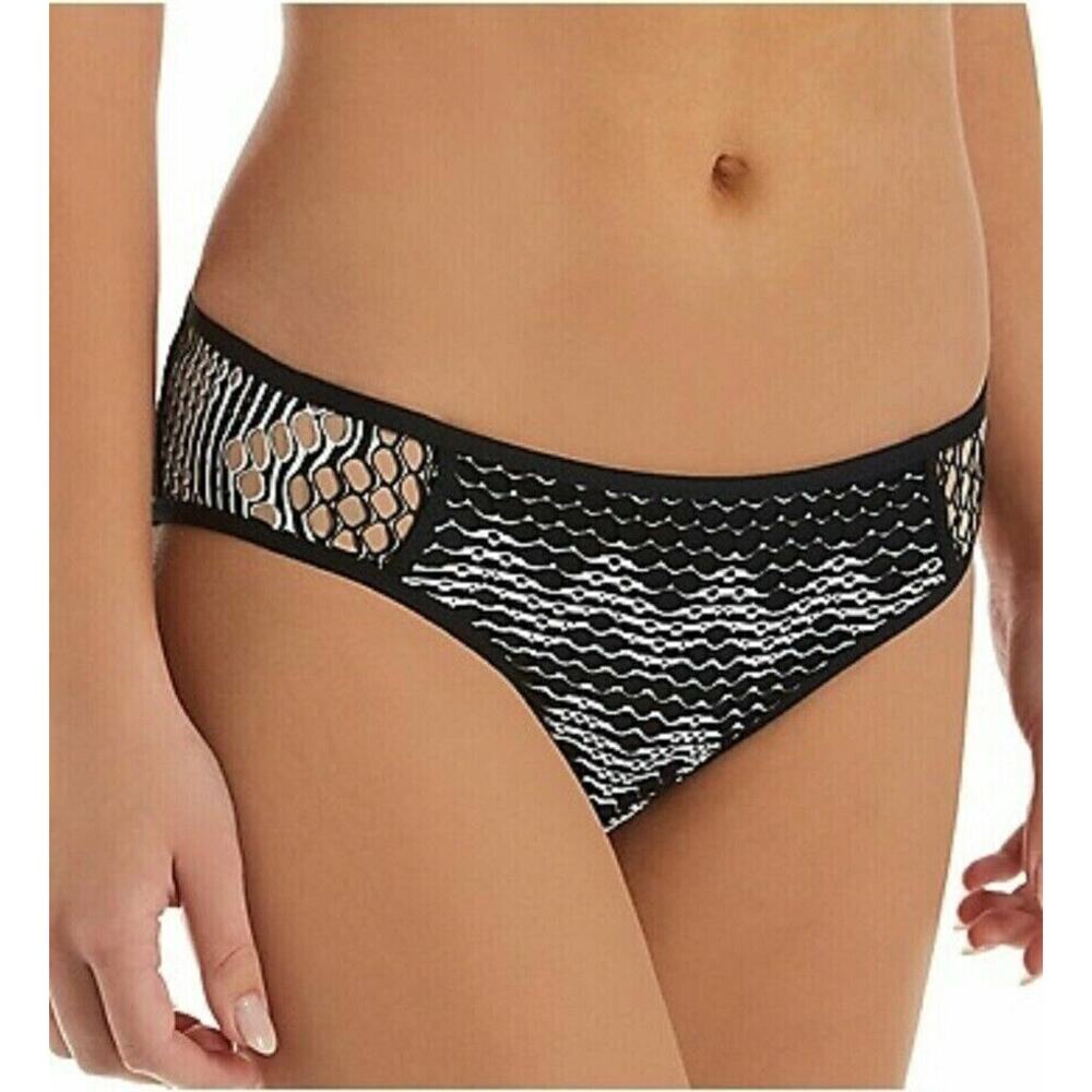 NWT Becca by Rebecca Bikini Bottom Large Virtue Hipster American Swim‎ Black